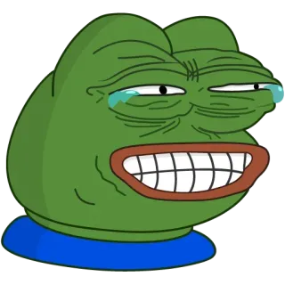 🤣 Pepe the Frog Pepe, frog, meme, crying, internet meme telegram sticker
