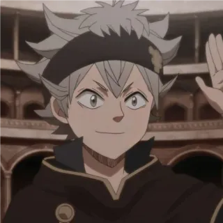 🙂 Asta Black Clover 애니메이션, 만화, 아스타, 블랙 클로버, 마법, 소년 whatsapp sticker