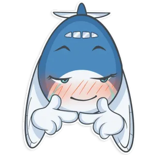 ☺️ Avião, Emoji, Desenho animado, Personagem, Fofo, Tímido telegram sticker
