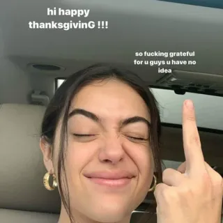😡 hi happy thanksgiving !!!
so fucking grateful for u guys u have no idea ação de graças, dedo do meio, ofensivo, gesto, grato, mulher telegram sticker