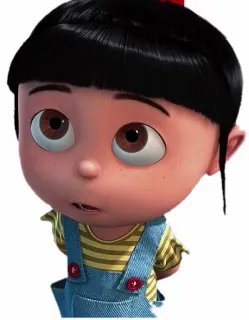 😯 Agnes Despicable Me Cartoon, Figur, Agnes, Ich Einfach Unverbesserlich, Mädchen, Animation telegram sticker