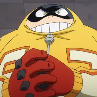 💛 Fat Gum My Hero Academia Anime, Mangá, Herói, Personagem, Fat Gum, My Hero Academia whatsapp sticker