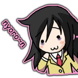 😳 nyoro~n อนิเมะ, ผู้หญิง, น่ารัก, มังงะ, การ์ตูน telegram sticker