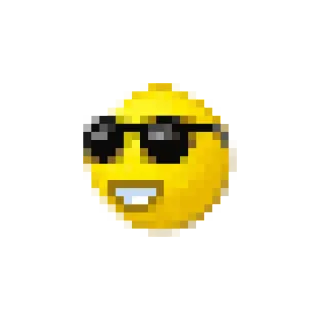 😎 Emoji, Gafas de sol, Amarillo, Cara, Sonrisa whatsapp sticker