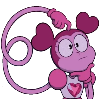 🤯 Spinel Steven Universe kartun, stiker, merah muda, karakter, Spinel, Steven Universe whatsapp sticker