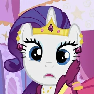 😐 Rarity My Little Pony rareté, mlp, my little pony, dessin animé, animé, couronne telegram sticker