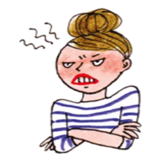 😡 злая, женщина, мультфильм, раздраженная, расстроенная, разочарованная telegram sticker