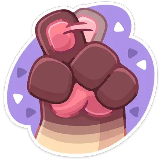 ☝ kot, łapa, słodki, zwierzę, zwierzak, kreskówka telegram sticker