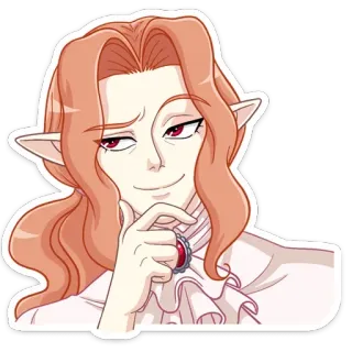 😏 elf, character, fantasy, cartoon telegram sticker