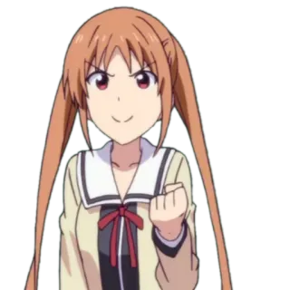 👩 Anime, Garota, Desenho animado, Personagem, Bravo/a, Determinado/a telegram sticker