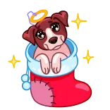 Сhristmas Dogs telegram stickers