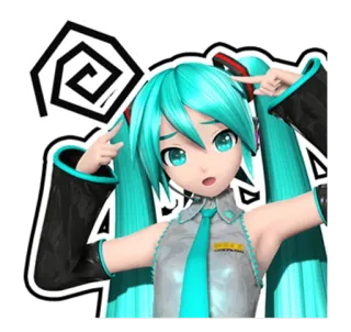 🤯 Hatsune Miku Anime, Vocaloid, Hatsune Miku, Charakter, Kawaii, Süß telegram sticker