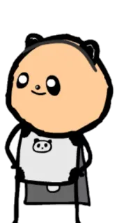 🐼 การ์ตูน, แพนด้า, สัตว์, น่ารัก, ตัวละคร, ภาพประกอบ telegram sticker
