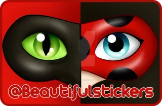 🆔 @Beautifulstickers божья коровка, Кот Нуар, Miraculous, наклейка telegram sticker