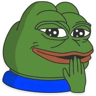 😏 Pepe the Frog pepe, frog, meme, internet, smug telegram sticker