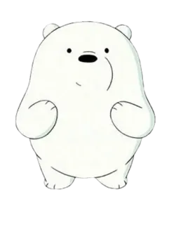 🙂 Ice Bear We Bare Bears desenho animado, urso, urso branco, urso polar, We Bare Bears telegram sticker