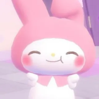 🥰 My Melody My Melody, Sanrio, lindo, kawaii, dibujos animados, rosa, conejo telegram sticker