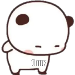 😌 thmx Panda, Mignon, Animal, Kawaii, Merci, Merci whatsapp sticker