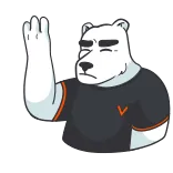 🤦‍♂️ orso, dito medio, offensivo, gesto, cartone animato, animale telegram sticker