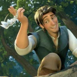 🖇 Flynn Rider Tangled Flynn Rider, Enredados, Disney, animado, corona telegram sticker