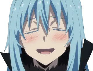 🫠 Rimuru Tempest That Time I Got Reincarnated as a Slime anime, isekai, slime, Rimuru, Tempest, smile telegram sticker
