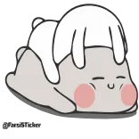 😍 urso, coelho, sonolento, fofo, animal, desenho animado telegram sticker