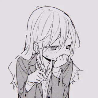 ✖️ 动漫, 漫画, 女孩, 学生, 制服, 绘画 whatsapp sticker