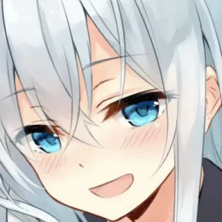 😃 Anime, Manga, Cartone animato, Carino, Ragazza, Sorridendo whatsapp sticker