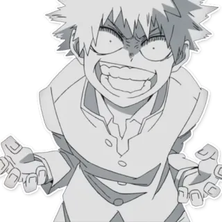 😡 Bakugo Katsuki My Hero Academia anime, character, sticker, my hero academia, bakugo, katsuki telegram sticker