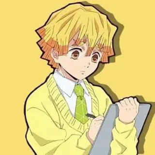 🧡 Zenitsu Agatsuma Demon Slayer Anime, Demon Slayer, Zenitsu, Desenho animado, Desenho, Adesivo telegram sticker