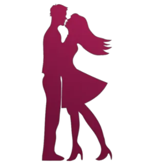 😘 coppia, amore, bacio, silhouette, romantico, relazione, ballo whatsapp sticker