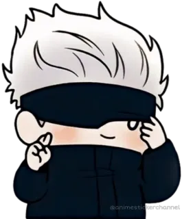 😊 Satoru Gojo Jujutsu Kaisen Anime, Jujutsu Kaisen, Gojo, Satoru Gojo, Sticker, Sticker Anime telegram sticker