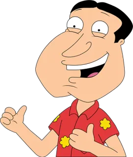👍 Glenn Quagmire Family Guy dessin animé, animé, série télé, pouce levé, Quagmire, Glenn Quagmire telegram sticker