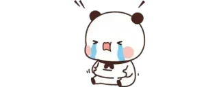 ✨ panda, piangere, triste, kawaii telegram sticker