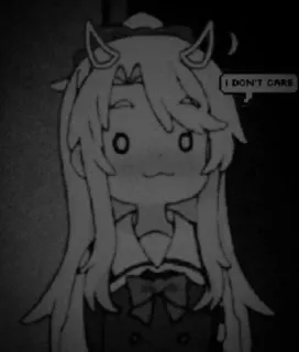 🎵 I DON'T CARE Anime, Cartoon, Meme, Duivelshoorntjes, Het maakt me niet uit telegram sticker