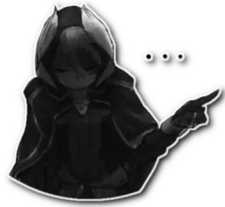 👉 ... Anime, Hoodie, Karakter, Menunjuk, Stiker telegram sticker