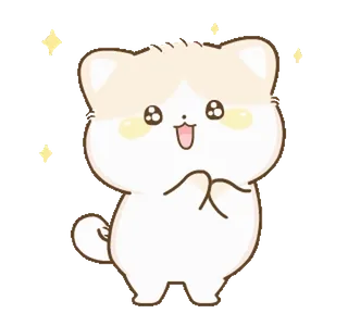 ✨ собака, щенок, милый, каваий, животное, чиби whatsapp sticker