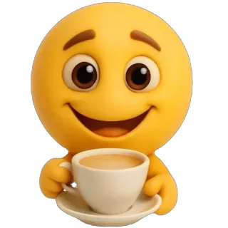 🥤 Emoji, Tè, Caffè, Tazza, Bevanda, Carino, Giallo telegram sticker