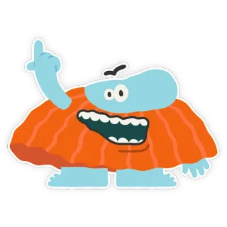 ☝️ Desenho animado, Monstro, Gesto, Dedo do meio telegram sticker