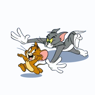 😺 Tom and Jerry 만화, 고양이, 쥐, 추격, 애니메이션 telegram sticker