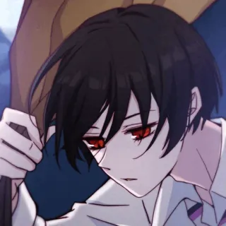 ⛓ anime, manga, red eyes, illustration telegram sticker