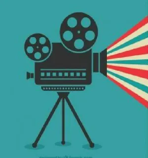 🎥 câmera, filme, filme, cinema, entretenimento, retro whatsapp sticker