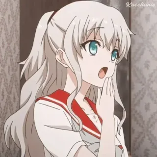😱 Nao Tomori Charlotte Chica anime, Uniforme escolar, Pelo blanco, Linda, Impactada, Nao Tomori, Charlotte telegram sticker