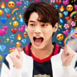 💕 homme, joyeux, amour, emoji, excité telegram sticker
