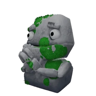 🥳 Figura de piedra, Estatua, Musgo, Dibujo animado, Personaje, Ojos saltones whatsapp sticker