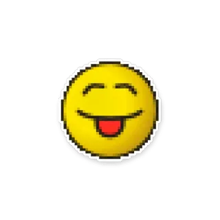 😝 biểu tượng cảm xúc, mặt cười, khuôn mặt, lưỡi, biểu cảm telegram sticker
