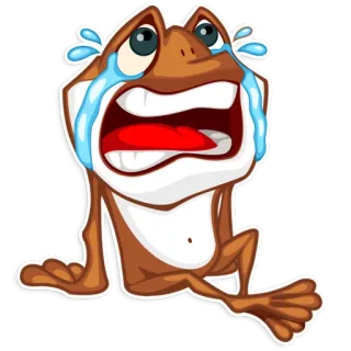 😭 울음, 슬픔, 개구리, 만화, 표정, 눈물 telegram sticker