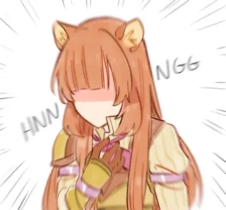 ❤️ HNN, NGG anime, cartoon, cute, girl, embarrassed, blushing telegram sticker