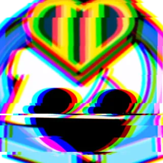 👻 故障风, 抽象, 爱心, 彩色, 几何 telegram sticker