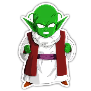 😠 Dende Dragon Ball Dende, Dragon Ball, Anime, Kartun, Hijau whatsapp sticker